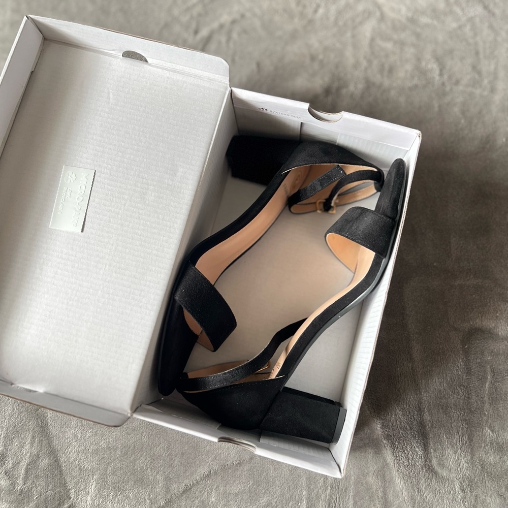 Elegant Black Ankle Strap Heels